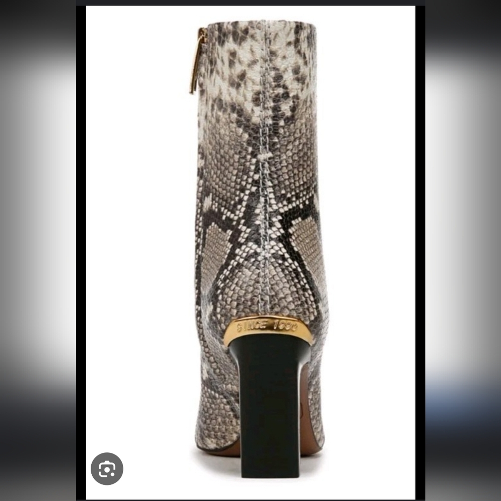 Franco Sarto Snakeskin Heeled Boots